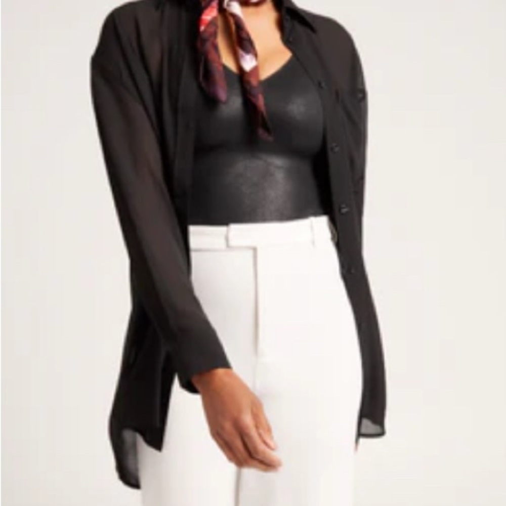 Knix x The Birds Papaya, Vegan Leather LuxeLift Bodysuit
